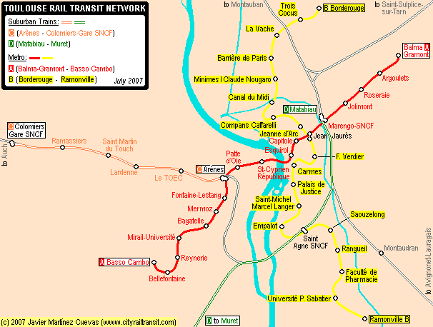 major metro ramonville kohteessa toulouse subway or metro feeder line