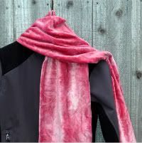 Red All Over Bamboo Velour Scarf