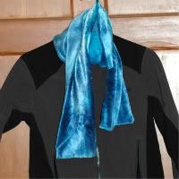 Blue, Blue Bamboo Velour Scarf