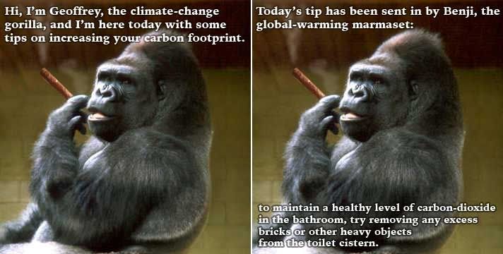 climate change gorilla satire