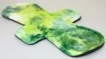 Green Days.  Deep, deep in the sea...11 Inch Hand Dyed Overnight Pad with Fleece back - Wide Style