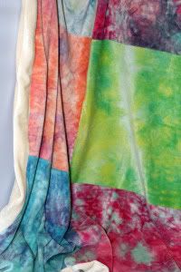 ~*Patchwork*~ Hand Dyed Bamboo Velour Blanket