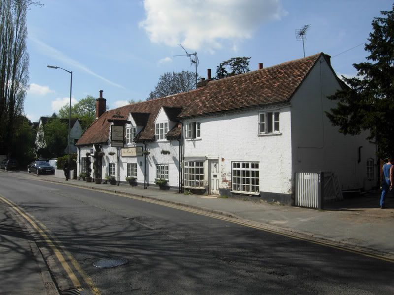 Photograph from across the road of The Hand & Flowers, Marlow