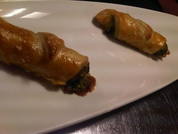 wild garlic puff pastry canapes