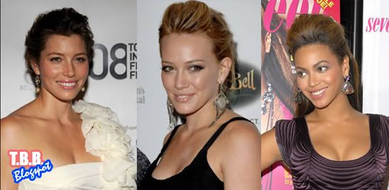 Hair styles with a "bump" look:
