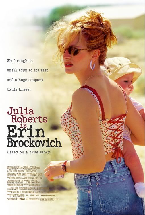 Julia Roberts as Erin Brockovich