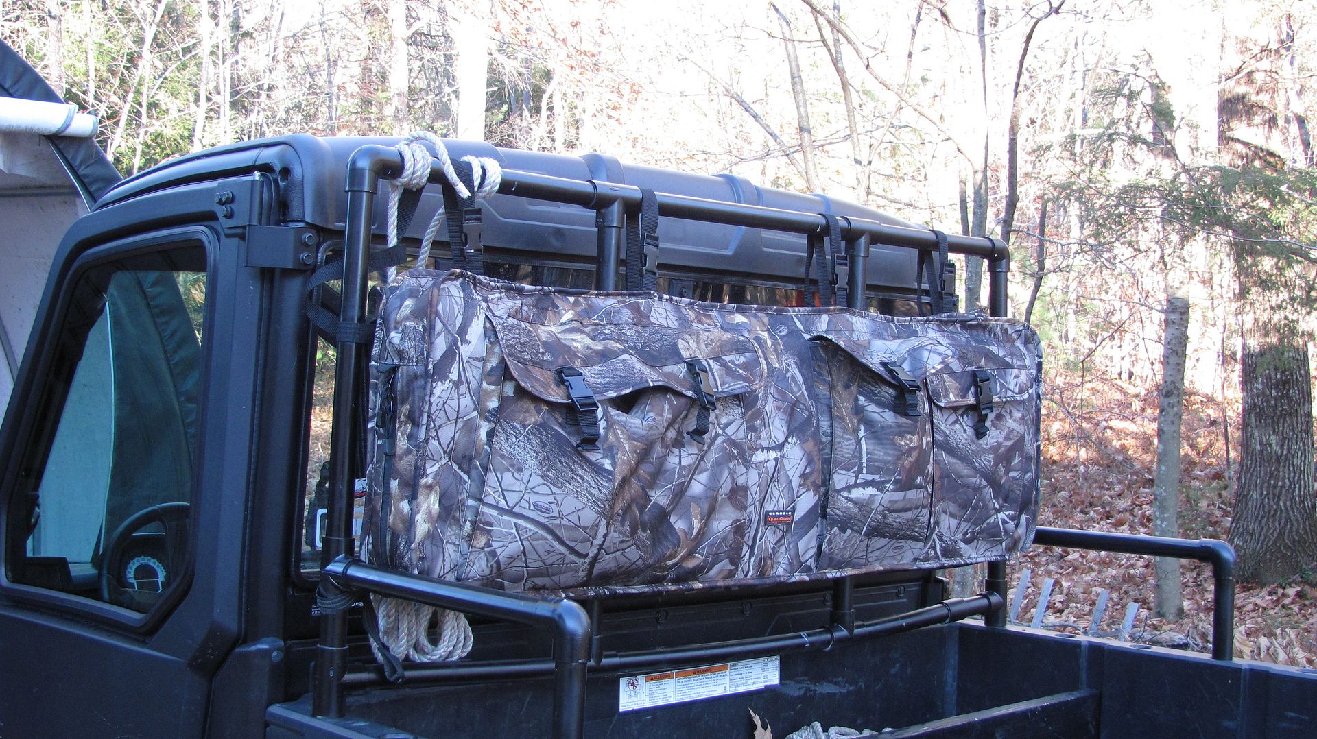 PVC gun rack with quadcore gun case Polaris Ranger Forum