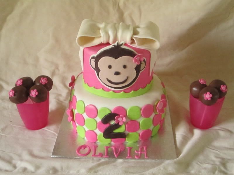 2nd Birthday Monkey Cake