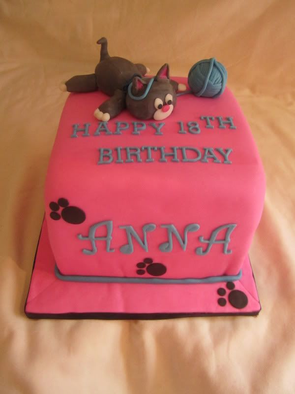 18th Birthday Cake,kitty cat cake