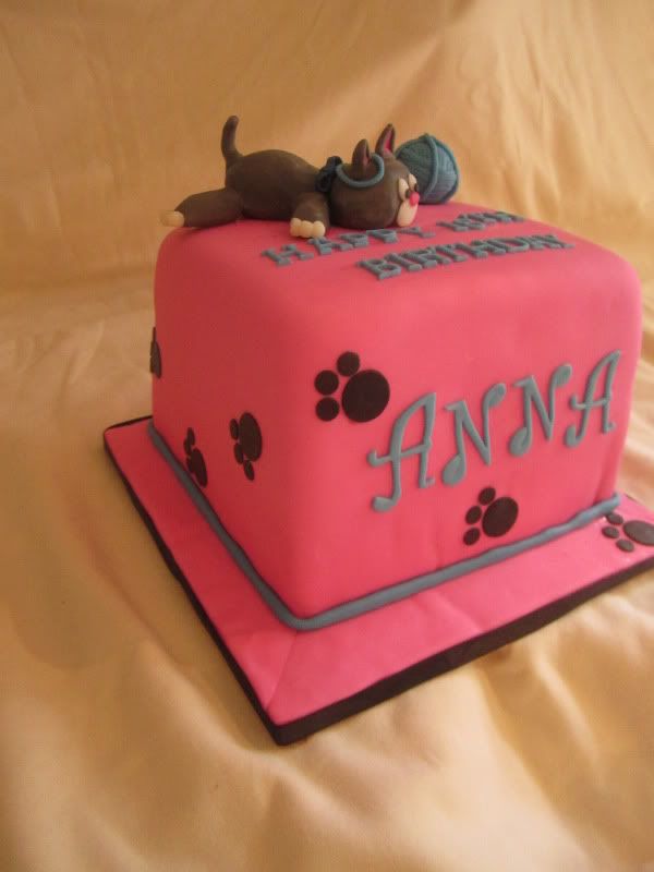 18th Birthday Cake,kitty cat cake