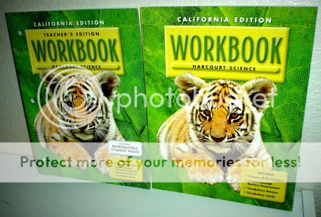 Harcourt 2nd Grade 2 California Science Workbook and Teachers Edition