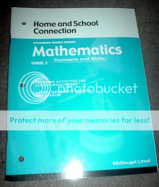 McDOUGAL LITTELL MATH 6th 7th 8th GRADE 6 7 8 HOME & SCHOOL CONNECTION