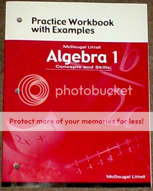 Algebra 1 McDougal 9th Grade 9 Math Practice Workbook