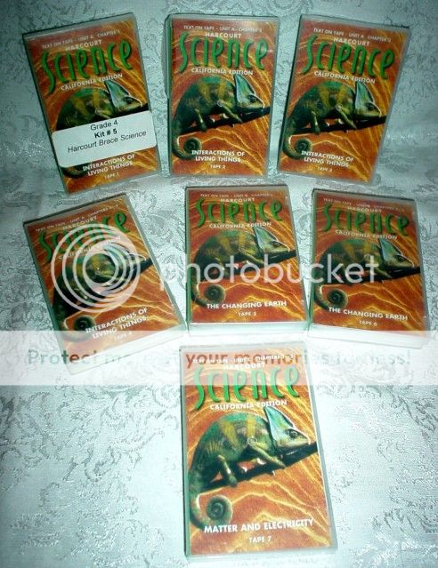 Harcourt 4th Grade 4 California Edition Science Text on Tape Full Set 